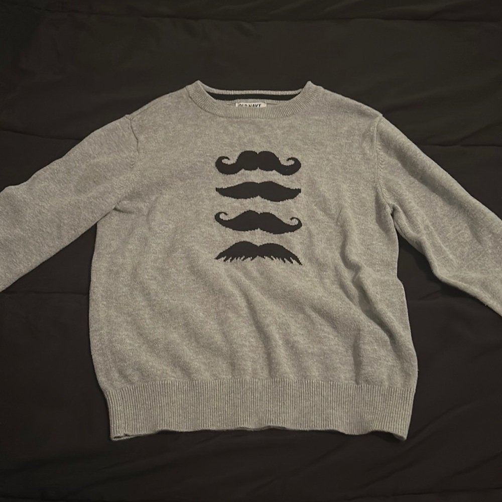 Old navy mustache sweater